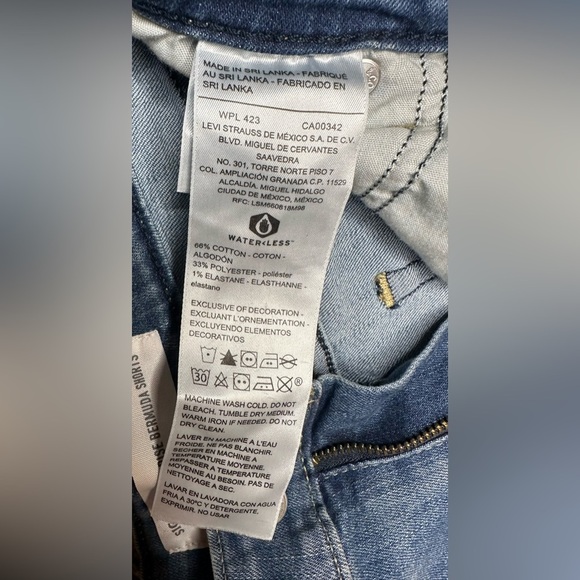 Levi Strauss Signature Mid Rise Bermuda Shorts‎ Size 27W - Picture 6 of 7